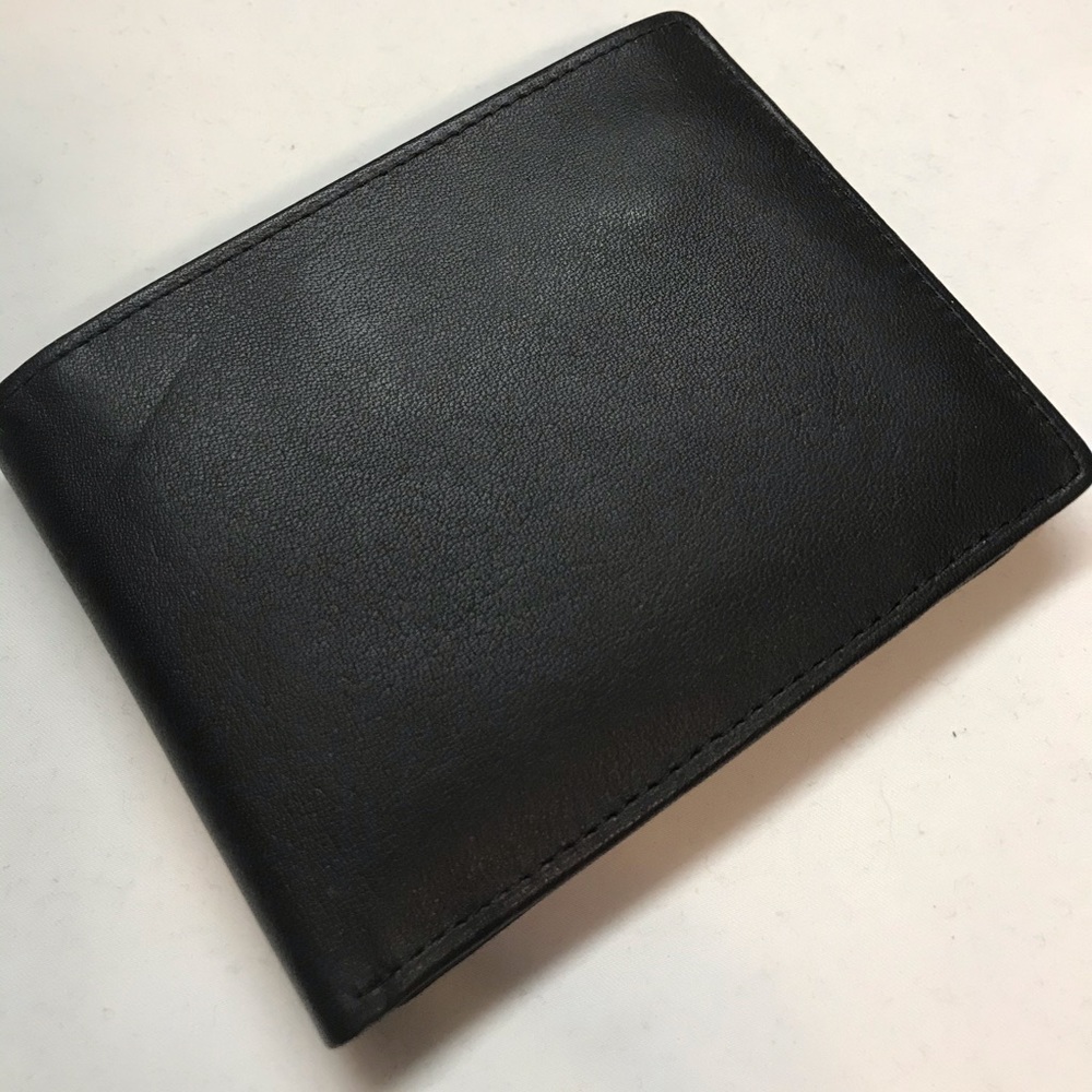 New genuine leather men’s wallet with ID holder
